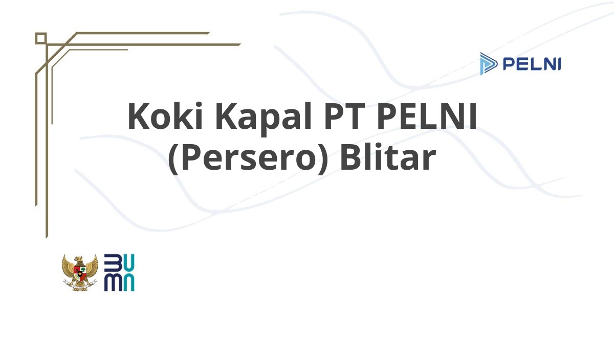 Koki Kapal PT PELNI (Persero) Blitar
