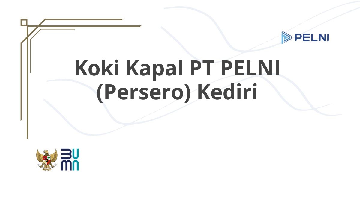 Koki Kapal PT PELNI (Persero) Kediri
