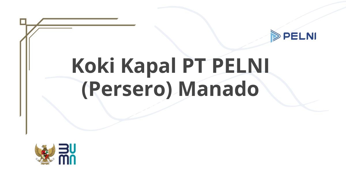 Koki Kapal PT PELNI (Persero) Manado