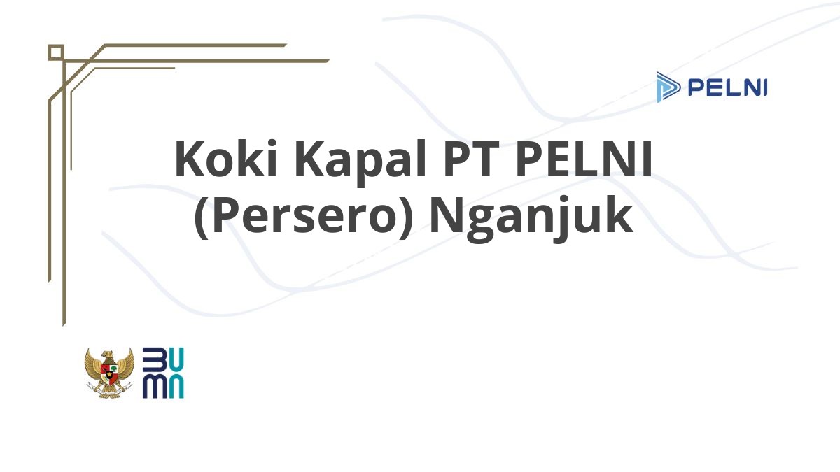 Koki Kapal PT PELNI (Persero) Nganjuk
