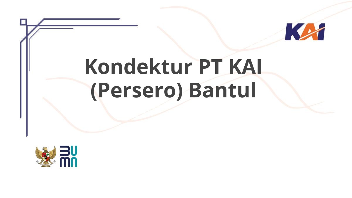 Kondektur PT KAI (Persero) Bantul