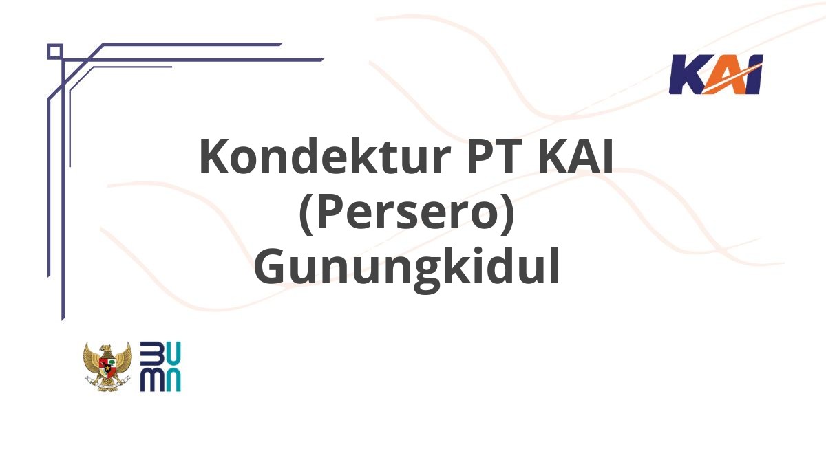 Kondektur PT KAI (Persero) Gunungkidul