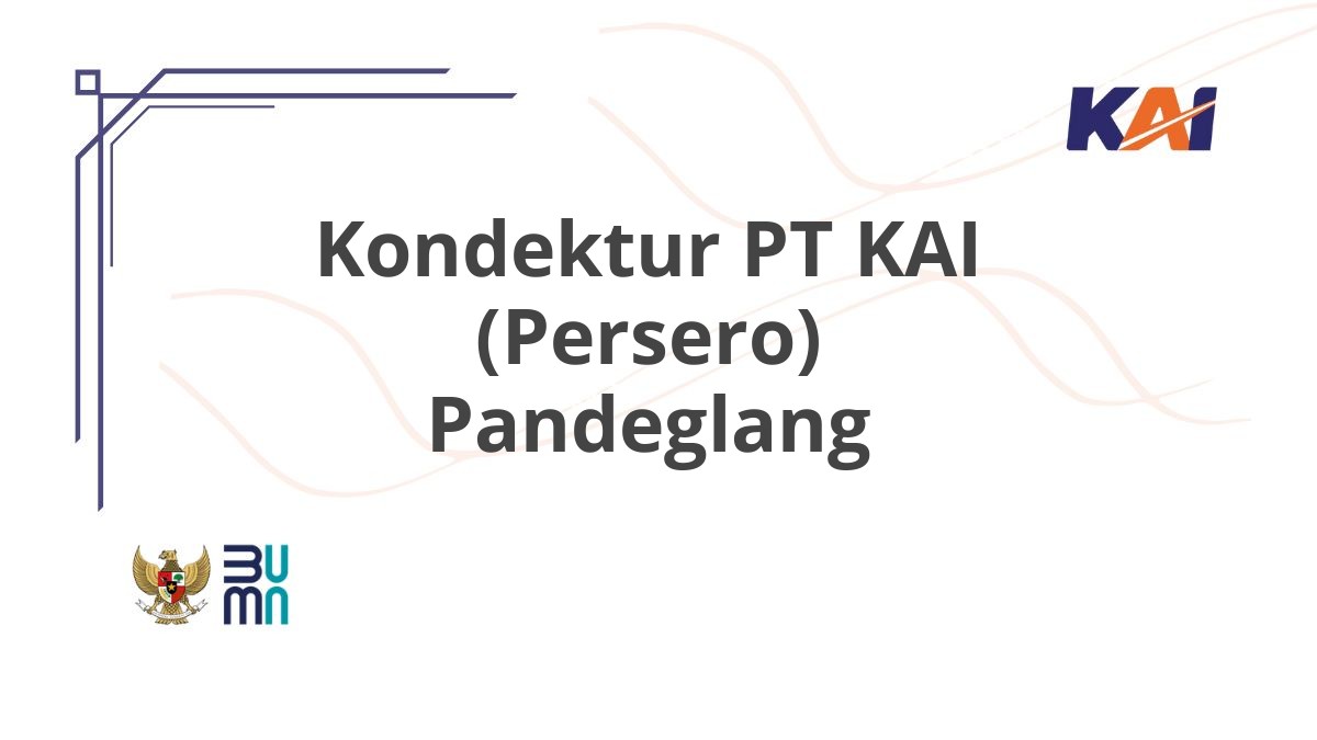 Kondektur PT KAI (Persero) Pandeglang