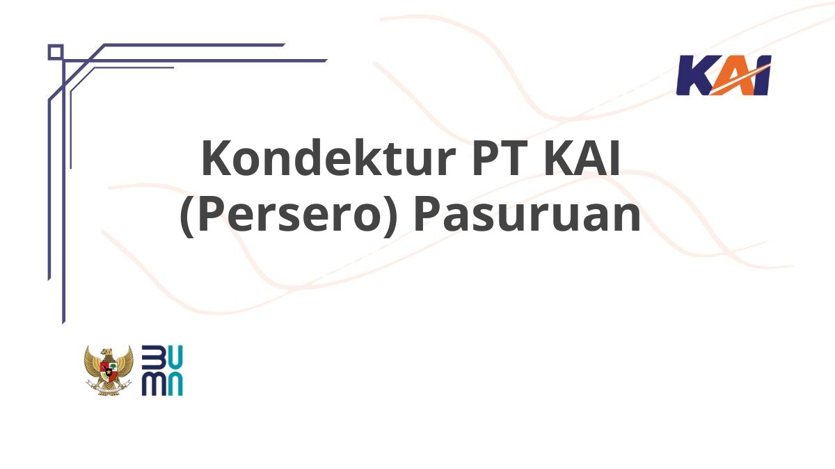 Kondektur PT KAI (Persero) Pasuruan