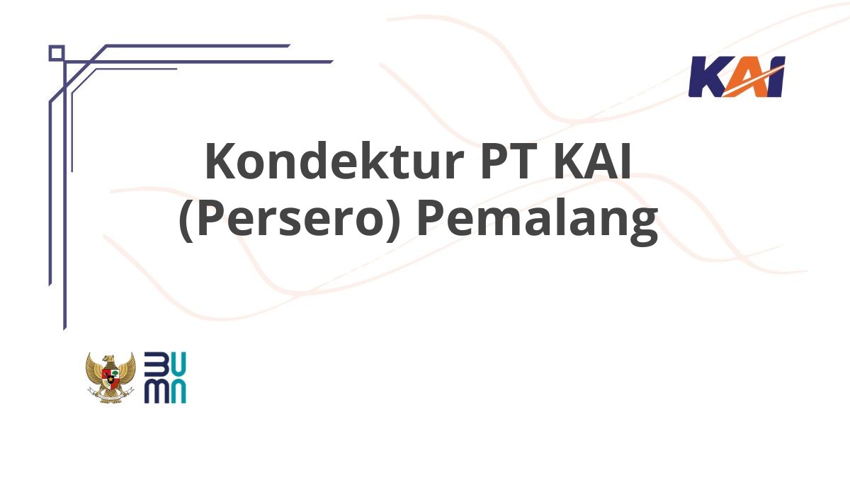 Kondektur PT KAI (Persero) Pemalang