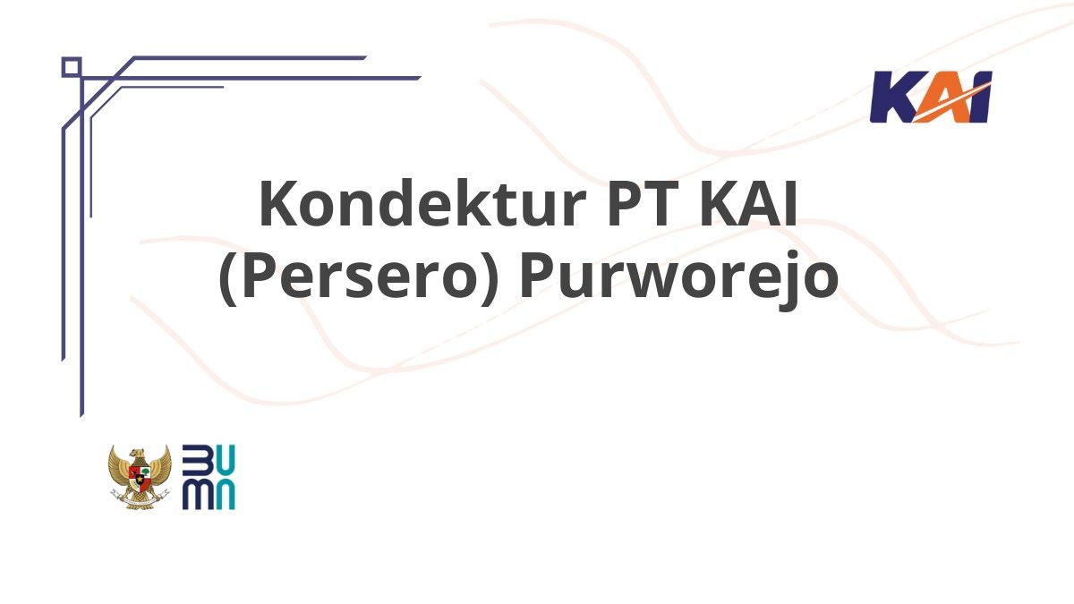 Kondektur PT KAI (Persero) Purworejo