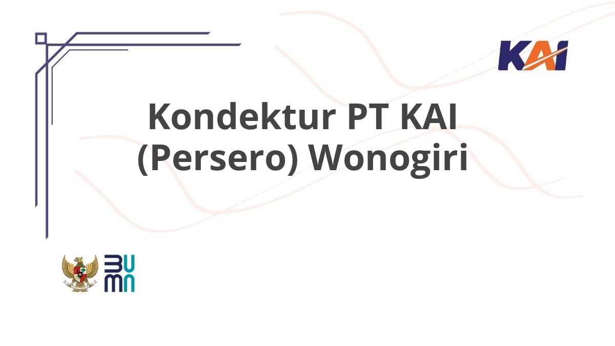 Kondektur PT KAI (Persero) Wonogiri