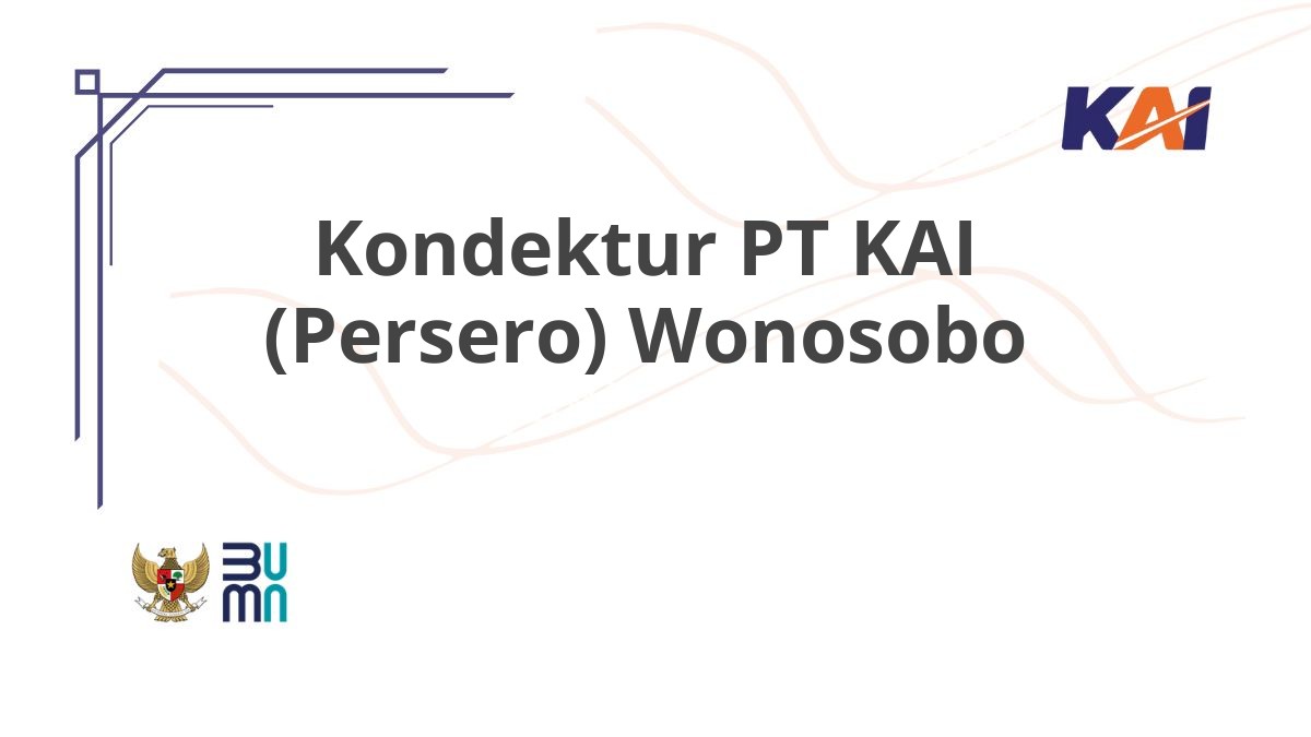 Kondektur PT KAI (Persero) Wonosobo