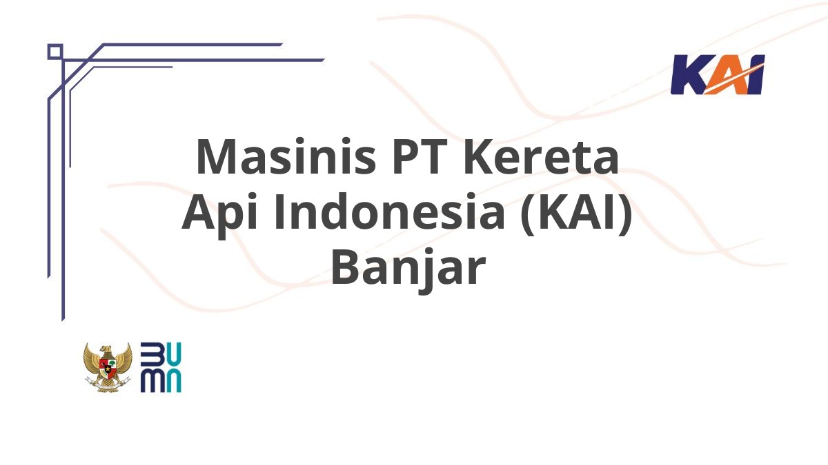 Masinis PT Kereta Api Indonesia (KAI) Banjar