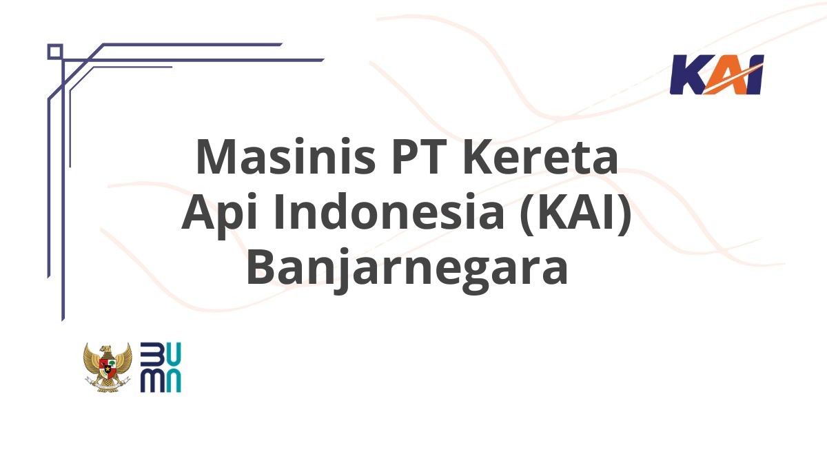 Masinis PT Kereta Api Indonesia (KAI) Banjarnegara