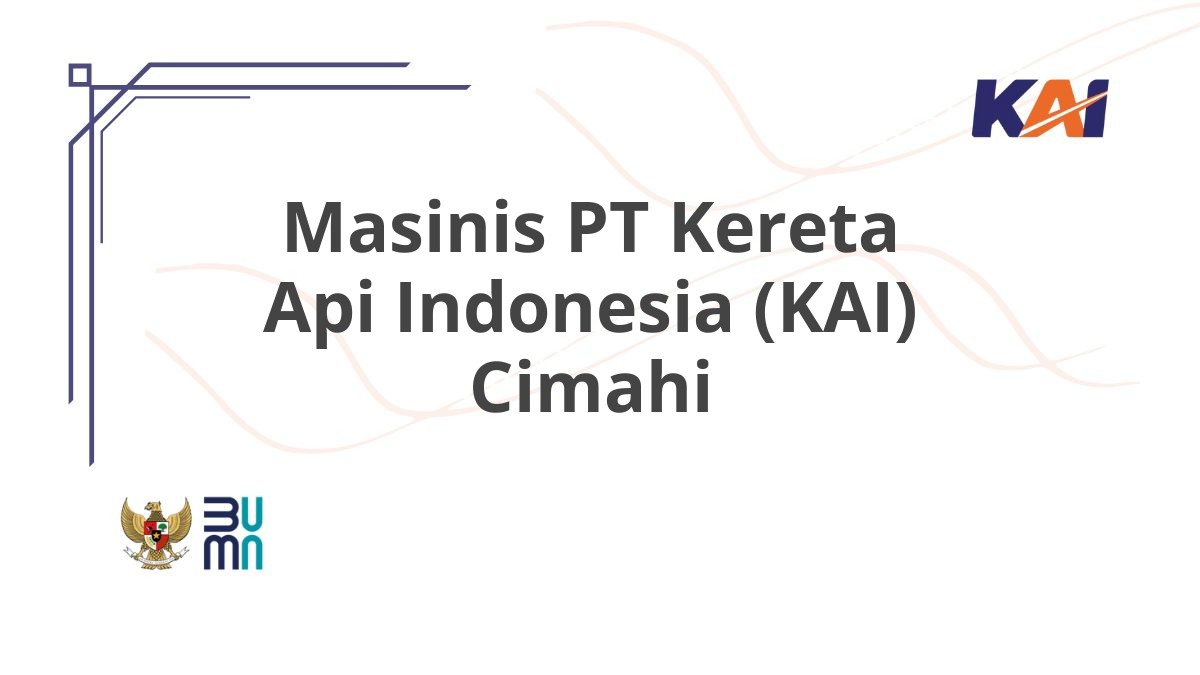 Masinis PT Kereta Api Indonesia (KAI) Cimahi