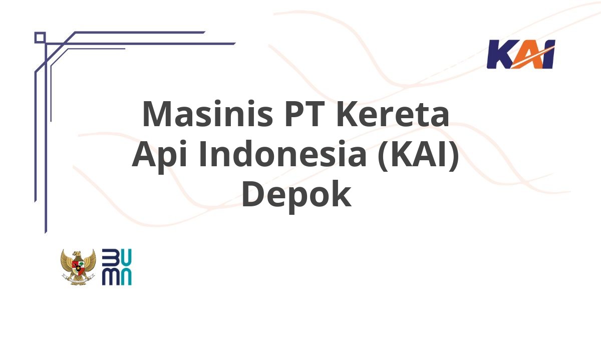 Masinis PT Kereta Api Indonesia (KAI) Depok