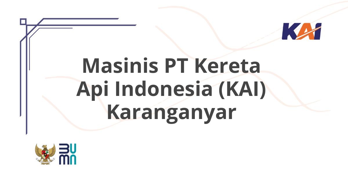 Masinis PT Kereta Api Indonesia (KAI) Karanganyar