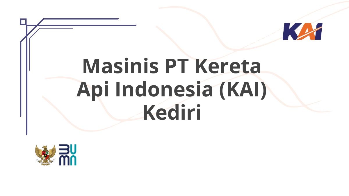 Masinis PT Kereta Api Indonesia (KAI) Kediri
