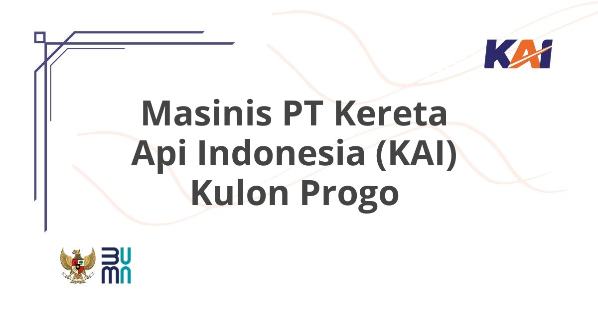 Masinis PT Kereta Api Indonesia (KAI) Kulon Progo