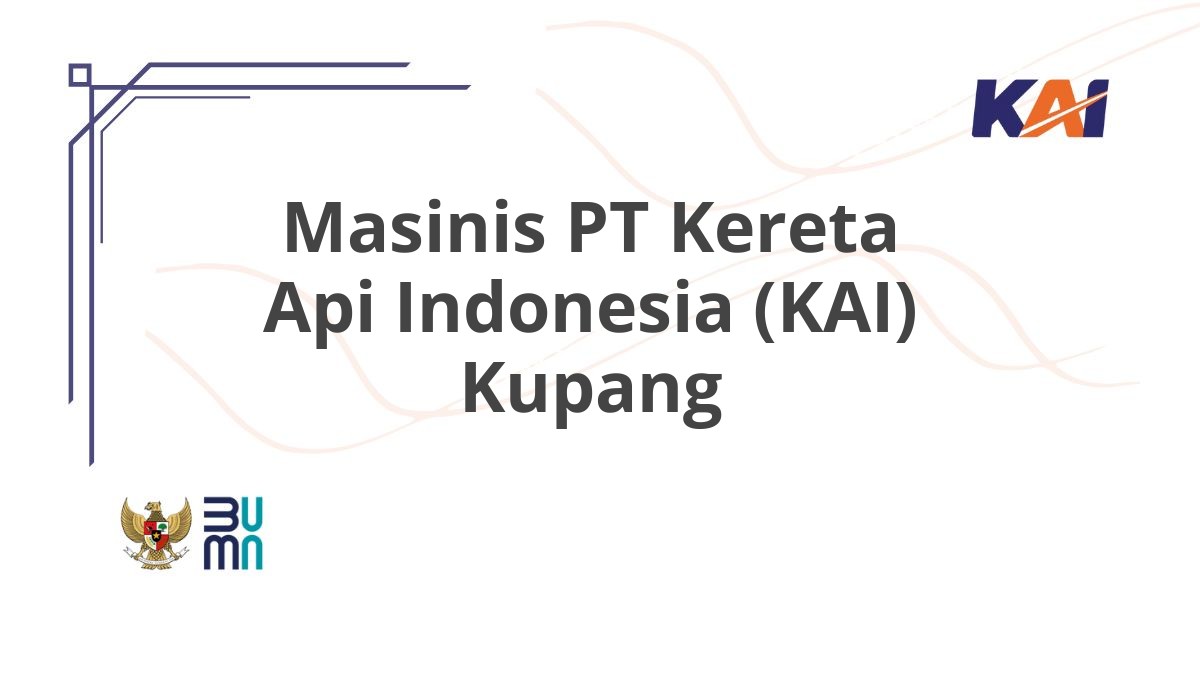 Masinis PT Kereta Api Indonesia (KAI) Kupang