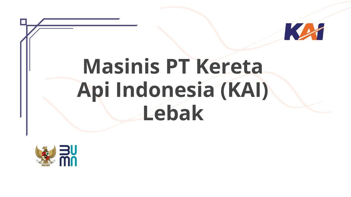 Masinis PT Kereta Api Indonesia (KAI) Lebak