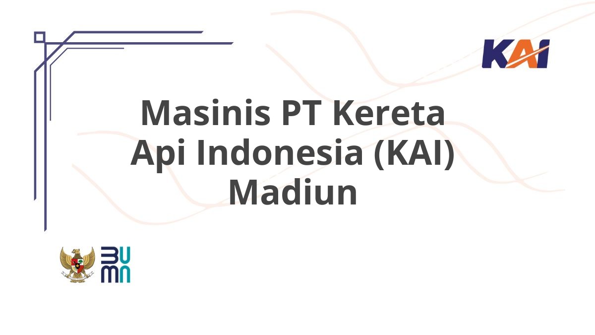 Masinis PT Kereta Api Indonesia (KAI) Madiun
