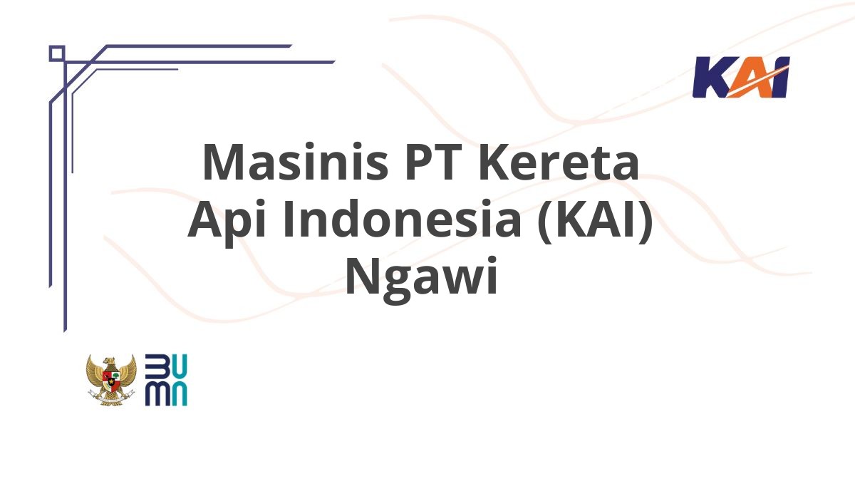 Masinis PT Kereta Api Indonesia (KAI) Ngawi
