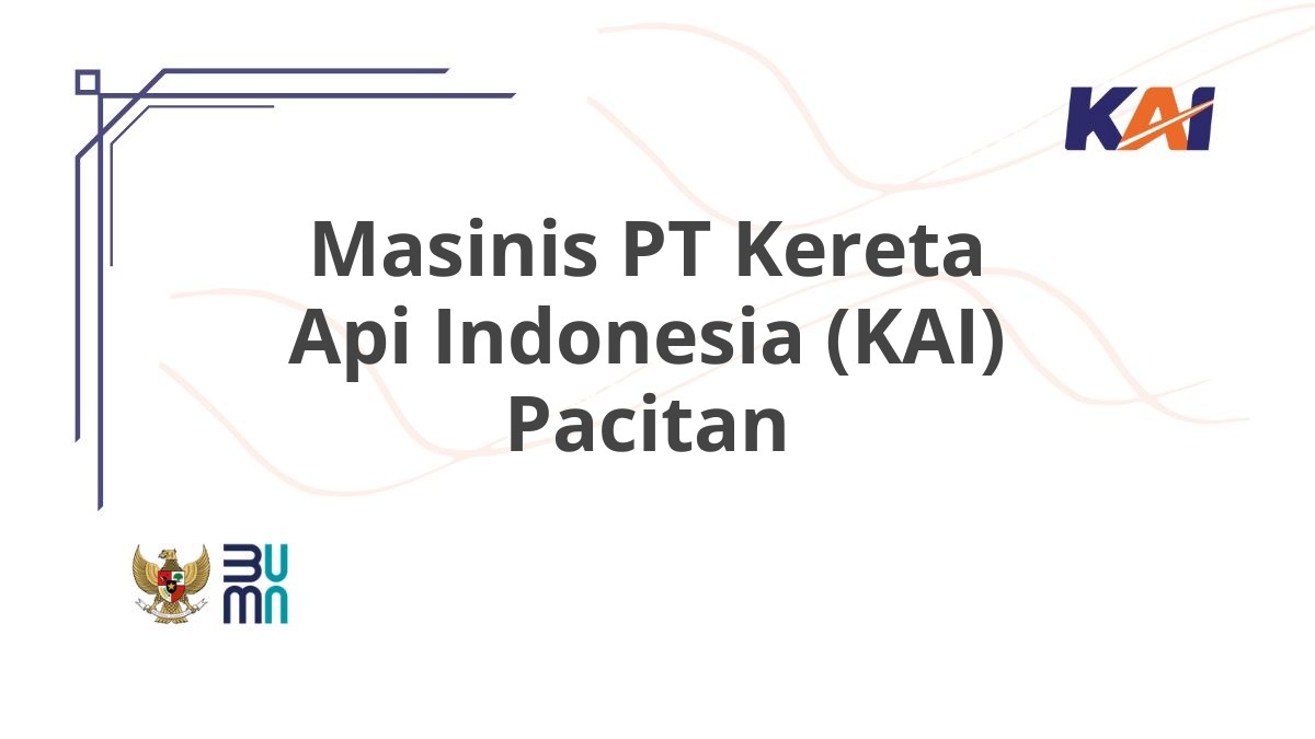 Masinis PT Kereta Api Indonesia (KAI) Pacitan