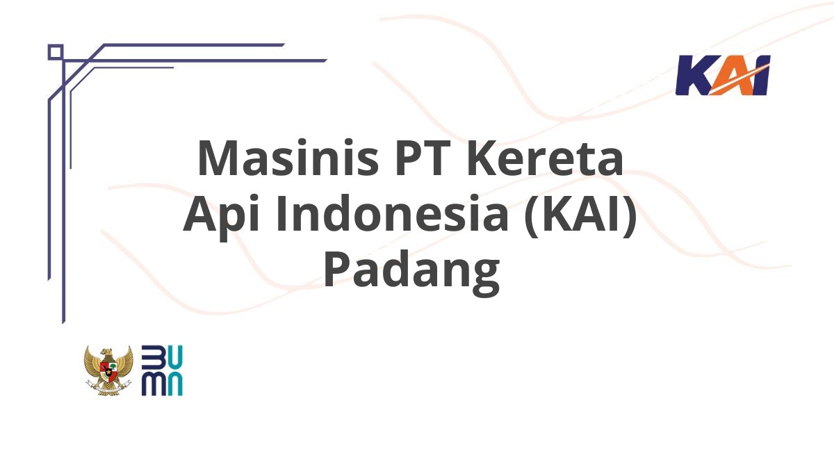 Masinis PT Kereta Api Indonesia (KAI) Padang