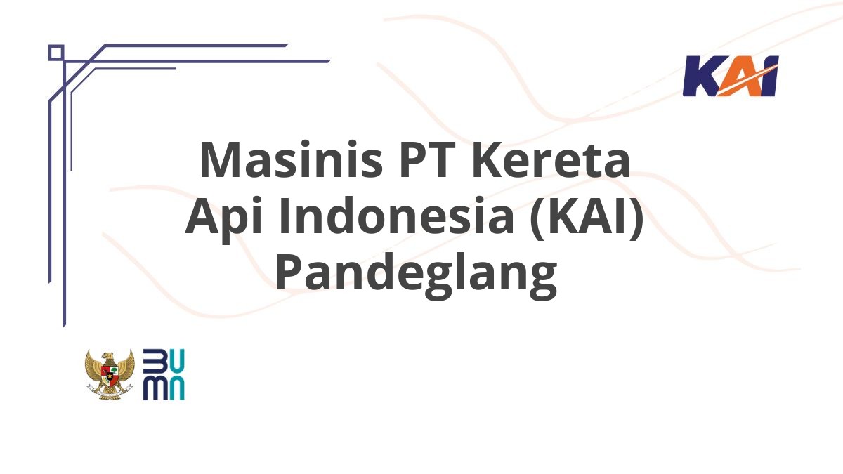 Masinis PT Kereta Api Indonesia (KAI) Pandeglang