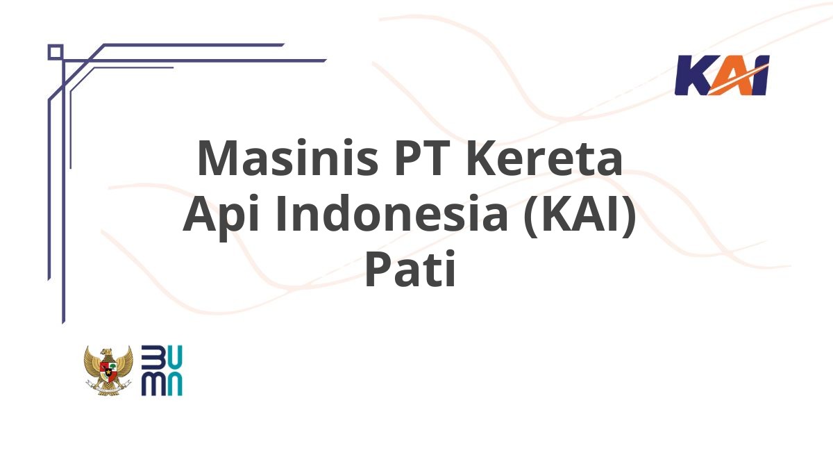 Masinis PT Kereta Api Indonesia (KAI) Pati