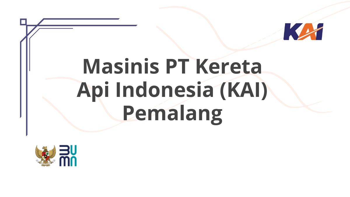 Masinis PT Kereta Api Indonesia (KAI) Pemalang