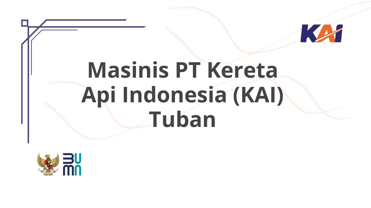 Masinis PT Kereta Api Indonesia (KAI) Tuban