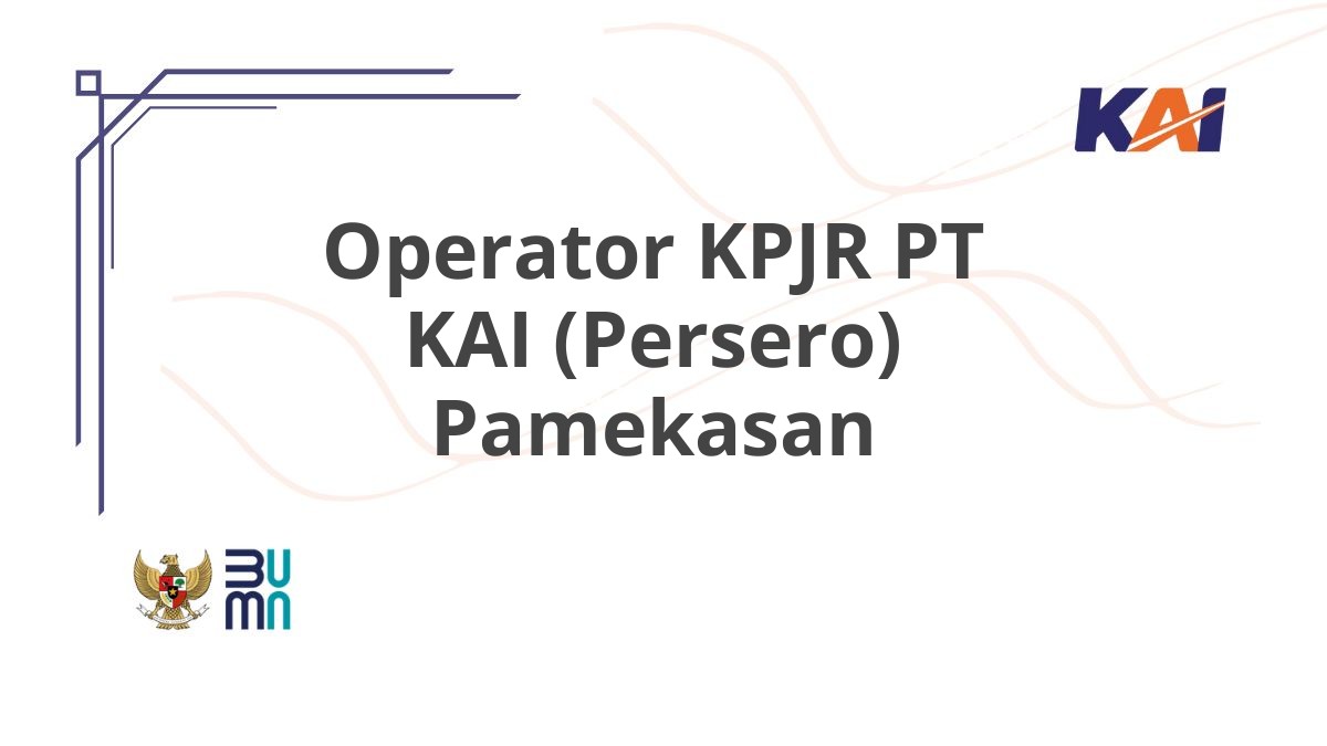 Operator KPJR PT KAI (Persero) Pamekasan