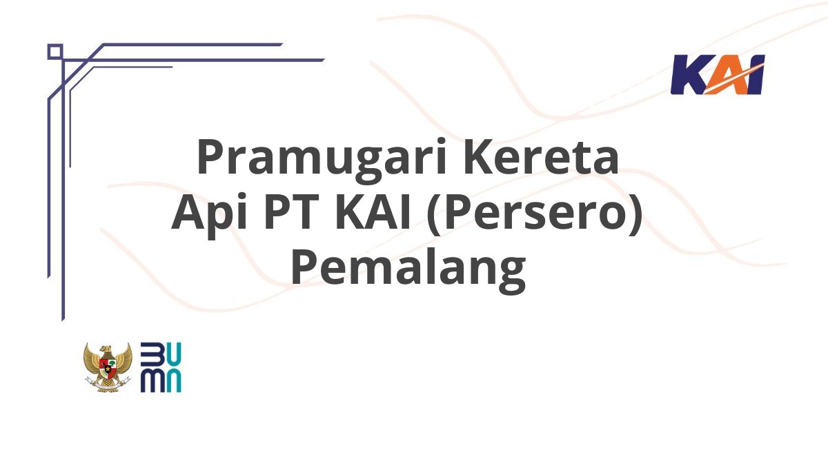 Pramugari Kereta Api PT KAI (Persero) Pemalang