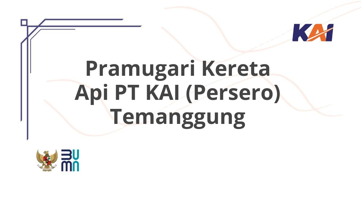 Pramugari Kereta Api PT KAI (Persero) Temanggung