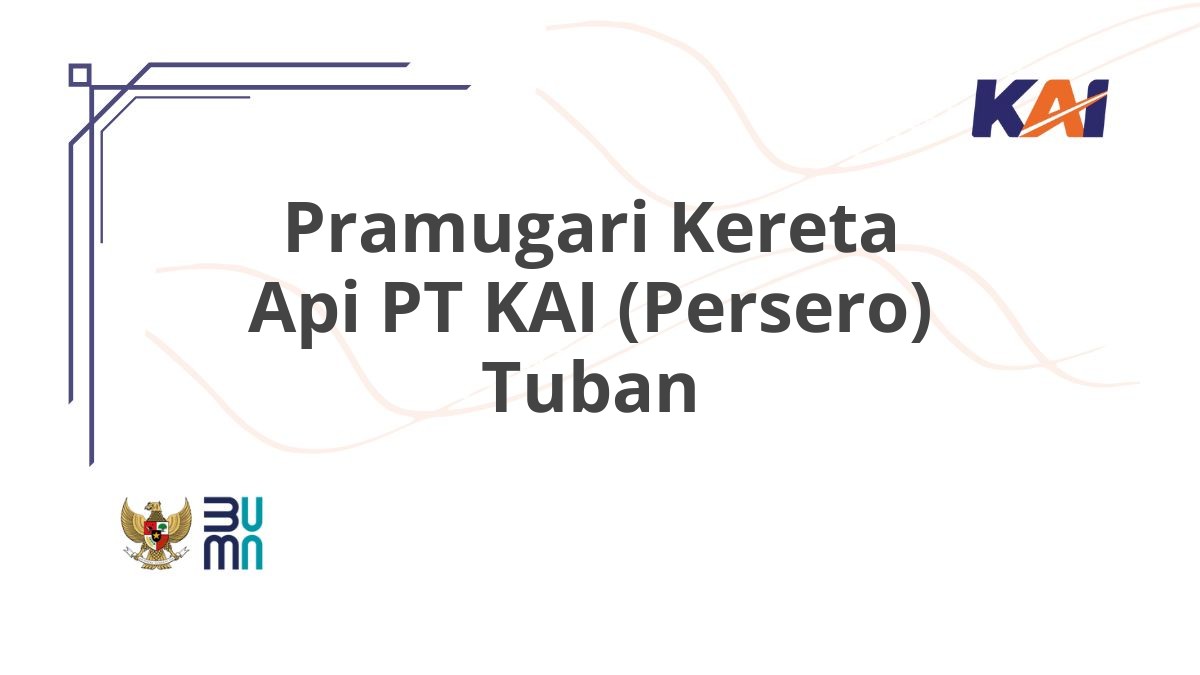Pramugari Kereta Api PT KAI (Persero) Tuban